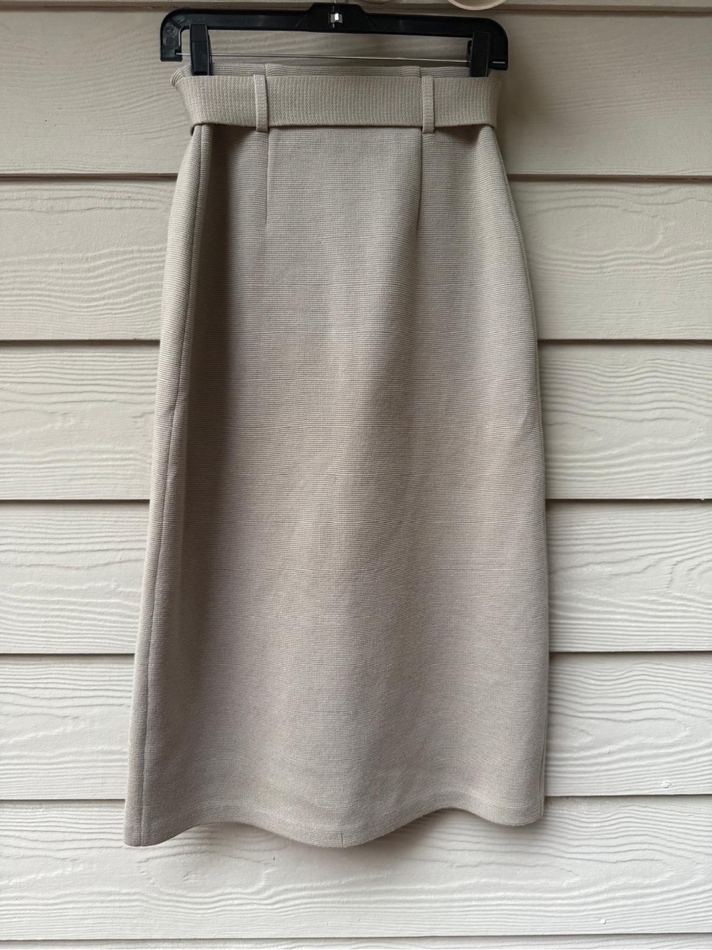 St. John Taupe Wool Two-Piece Skirt Blazer Suit size 2 - Picture 9 of 15
